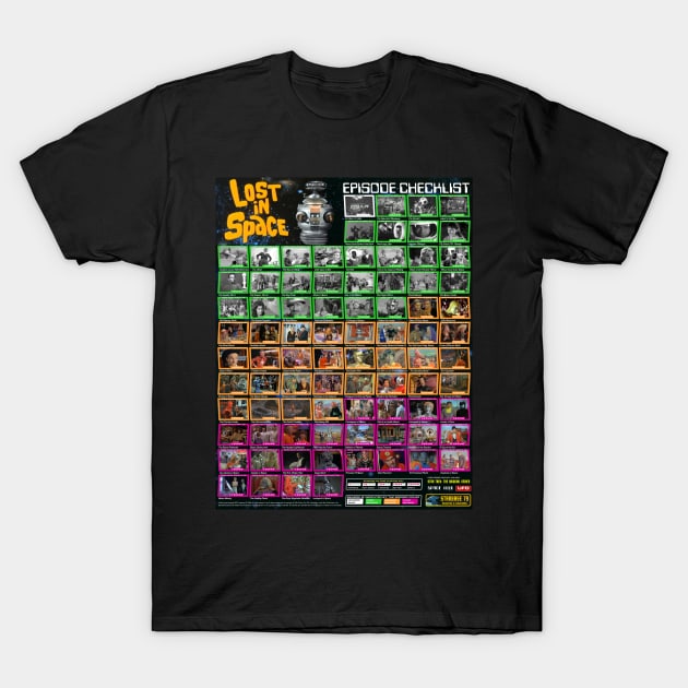 Episode Checklist Poster - Classic Lost In Space T-Shirt by Starbase79